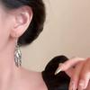 Brincos de Espiga de Trigo com Franjas de Lantejoulas Estilo Frio para Mulheres, Brincos Longos de Luxo Leve, Nicho Elegante, Brincos Brilhantes de Alta Qualidade