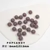 Colección de Cuentas Redondas Acrílicas de Color Sólido Pulsera Collar Cadena para Teléfono Móvil Cuentas Agujero Recto Básico Joyería Colorida Cuentas Sueltas