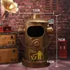 Bote de Basura de Hidrante de Incendio Creativo Retro Estilo Industrial Pie Grande Operado con Pedal Restaurante Arte de Hierro Contenedor Exterior Adornos Americanos Decorativos