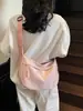 Bolsa de Lona Casual de Gran Capacidad para Mujer 2026 Nueva Ligera con Correa Ancha Cruzada para Deporte, Viaje, Hombro Único, Bolsa tipo Dumpling