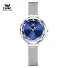 Los Relojes de la Marca Opk se Venden Bien a Través de las Fronteras, Exquisito y Elegante Espejo Cortado en Diamante Reloj de Cuarzo Impermeable para Mujer Reloj de Mujer