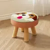 Taburete Pequeño para Uso en Casa, Taburete Bajo Pequeño, Taburete Redondo de Madera Maciza, Taburete Hongo, Banco Lindo para Niños, Taburete Suave para Sentarse, Taburete Creativo para Cambiarse los Zapatos