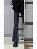 Calça Flare Personalizada para Mulheres com Formato de Corpo Pera, Nova Plus Size de Cintura Alta, Cobre o Quadril, Emagrecimento, Elástica, Flare Longa