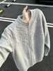 Chaqueta cárdigan retro de moda para hombre con estampado jacquard, cierre de cremallera, cuello alto, suéter de punto de corte holgado, top casual para hombre