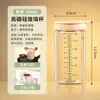 Tazón Pequeño de Vidrio de Borosilicato para Suplementos Alimenticios del Hogar con Tapa, Olla Estofadora Impermeable para Sopa, Botella Rellenable, Tapa de Silicona, Taza Estofadora para Nido de Pájaro