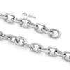 Cadena cubana de acero inoxidable de 7 mm de ancho, estilo europeo y americano, para hombre, estilo hip hop, para bolso cruzado, cadena decorativa.