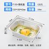 Caja de Papel de Aluminio para Barbacoa Rectangular Desechable Lonchera Cuenco de Papel de Aluminio Doméstico Redondo Engrosado Embalaje para Llevar Plato de Cena de Papel de Aluminio