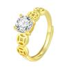 Anillo de Moneda de la Suerte Estilo Simple Ins Estilo Japonés y Coreano Anillo Abierto Niche de Moda Pulsera Exquisita de Zircón