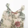 Al por mayor Verano 2026 Nuevo Estilo Europeo y Americano Vestido de Tirantes Estampado de Longitud Media Ajustado para Mujer 26426 Collage