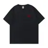Camiseta de Verano Holgada de Algodón Puro Talla Grande con Estampado de Letras Manga Corta Estilo Coreano Ins