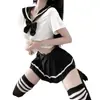 Noche de prueba éxito nueva sexy celebridad de internet estilo erótico lencería tentación linda falda corta estilo escolar uniforme JK dropshipping
