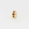 Chapado en Oro de 18K Diamantes de Colores Incrustados Cuentas Espaciadoras de Corte Recto Arandela Espaciadora Cuentas Espaciadoras de Agujero Pequeño Estrella Luna Wenwan Pulsera Hilo Manual DIY Accesorios para Enhebrar