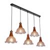 Estilo Medieval Longo Listrado Multi-Cabeça Restaurante Lustre Francês Retrô Hotel de Luxo Bar Lâmpadas Novo Estilo 2025