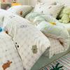 Conjunto de Cama Quatro Peças Algodão Puro 100% Algodão Capa de Edredom Lençóis Dormitório Conjunto Três Peças Cama Lençóis 2025 Novo Estilo