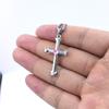 Explosões transfronteiriças amor rosa delicado colar de cruz colar de liga de diamante senhoras nicho personalidade maré