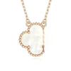 Colar V Trevo de Quatro Folhas Banhado a Ouro 18K Acessórios Femininos Versão Superior Madrepérola Branca Ouro Rosa Pingente Nicho Luxo Acessível