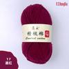 Bordado Vermelho Lã Penteada Algodão Tricô à Mão DIY Crochê Fio de Algodão Penteado 4 Fios Cachecol de Crochê Fio para Boneca
