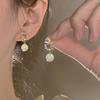 Brisa marina de verano hielo a través de pendientes azules pequeños frescos temperamento suave pendientes frescos sin agujeros para las orejas verano femenino