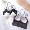 Camisola de verano de seda fina con escote en V profundo y espalda sexy de látex de una pieza con copa envolvente para el pecho para mujer