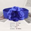 Cinturón elástico ancho de 6 cm de ancho con estampado floral de estilo coreano para mujer, falda y suéter a la moda que combina con todo.