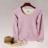 Ropa Interior Térmica para Mujer Ropa Interior Sin Costuras Ropa de Otoño para Mujer con Forro Polar Base Gruesa Ropa de Otoño e Invierno Lana Simple Ropa de Otoño para Mujer