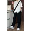 Uau, Camisa Personalizada de Seda Negra Gelo para Homens, Estilo Fino de Verão, Bonita, De Alta Qualidade, Com Caimento, Calça de Secagem Rápida, Combinando Bonito