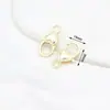 Cierre de Langosta con Forma de Corazón de Melocotón de Oro Real 18K que Conserva el Color 26 mm Accesorios de Llavero DIY Ferretería Cierre de Langosta con Forma de Corazón B99A