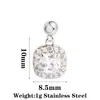 Pendente Colorido de Cristal Popular Transfronteiriço Aço Inoxidável Banhado a Ouro a Vácuo Colar Pulseira DIY Pingente Destacável