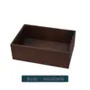 Caja de almacenamiento organizadora de certificados de madera vintage para cosméticos y joyas de escritorio, caja de madera con esquinas cortadas práctica