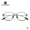 STUDIOMUKU Óculos de madeira legais National Youth Moldura redonda Moldura oval para óculos Ultra leve Elegante All-match Frame para óculos