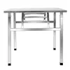 1. Mesa dobrável de aço inoxidável, adequada para feiras noturnas ao ar livre, barracas e uso doméstico; uma mesa dobrável simples, espessa e portátil