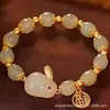 Pulsera año de nacimiento femenina 2023 Nuevo Conejo de Jade amigas estudiante cuentas perlas pulsera conejo femenina estilo nacional
