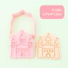 Serie Princesa Corona Unicornio Molde para Galletas Castillo 3D Realista Molde para Galletas Estampado de Arcilla DIY