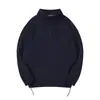 Artículo popular de comercio exterior: Sudadera de forro polar de doble cara de 300 g con cuello alto y media cremallera para hombre y mujer, corte holgado, marca de moda, chaqueta con forro de forro polar de fábrica