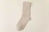 Meias Arrastão Femininas para Primavera e Outono, Meias de Algodão Meia-Panturrilha, Meias Largas para Gestantes, Meias Longas Lisas Sem Costura Estilo Japonês, Respiráveis e Absorventes de Suor