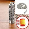 Letra Qin Joyería 990 Plata Esterlina Colgante Trendy Collar Seis Caracteres Palabras Verdaderas Caja Gawu Personalidad Colgante de Plata para Hombre Trendy