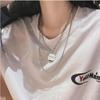 Internet celebridade estilo hip hop camisola cadeia na moda tiro de rua acessórios femininos empilhado estilo frio geométrica lantejoulas pingente colar