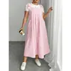 AliExpress Amazon en stock Verano Nuevo Talla grande para mujer chica gordita Moda Europeo y Americano Color Sólido Tirantes Vestido de una pieza para Mujer
