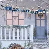 Copo de Nieve de Madera Decorativo Navideño Etiqueta Colgante de Enano Señal Decorativa para Árbol de Navidad con Cuerda para Fiesta de Navidad