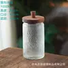 American Acacia Wood Carved Mason Storage Jar Cozinha Selada Coarsegment Garrafa Selada Transparente Mason Garrafa De Vidro Selada