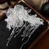 Novo Super Fada Tiara Flor Borla Retrô Francesa Acessórios de Cabelo Floresta Renda Paetês Estilização de Foto Adorno de Cabeça Nupcial