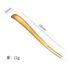 Acero inoxidable 304 mate cucharadita cuchara para especias cuchara de doble uso tenedor para fruta con regalo de mano miel yogur postre para remover