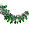 Atacado Personalização Transfronteiriça Decoração de Natal Frutas Vermelhas Folhas Fita Decoração de Festa Tops de Feriado Fita Corante Madder
