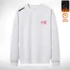 Sudadera con forro de polar para hombre, estilo otoño e invierno, cuello redondo, manga larga, corte holgado, top casual versátil, sin capucha