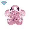 Huagang gema pentagrama de un solo agujero flor de ciruelo circonita rosa piedra desnuda piedra blanca artificial joyería de superficie de anillo de gema CZ