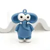 Llavero Colgante de Animal Lindo de Plástico Blando de Ojos Grandes Mono Elefante Animal Pequeño Accesorios para Bolsos Adornos Venta al por Mayor