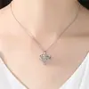 Jin Jiahua Japonés y Coreano azul colgante de tres corazones moda femenina creativa Diamante incrustado LOVE collar clavícula entrega de una sola pieza