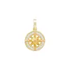 Estrella circular brillante de ocho puntas, moda popular, comercio exterior transfronterizo, joyería hecha a mano DIY, accesorio colgante de cobre con circonita microincrustada