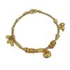 Método antiguo color dorado pequeño bendición grasa pequeña pulsera de calabaza pequeña en espiral diseño de pulsera disco anillo de cadena Joker para regalo de novia