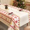 Toalha de Mesa de Natal Estilo Americano Decoração de Festa Toalha de Mesa 2025 Novo Modelo Luxo Leve High-End Ano Novo